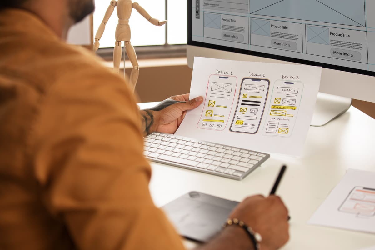 Professional working on technology solutions
